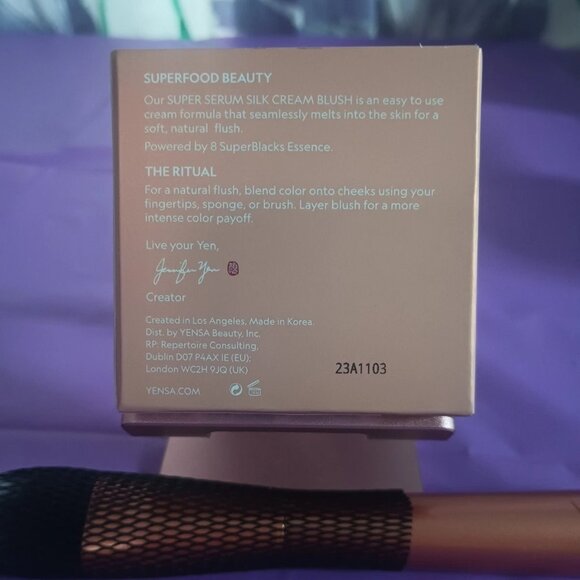 NIB Yensa RADIANT ROSE Super Serum Silk Cream Blush with SOS Blush/Bronzer Brush - Picture 6 of 6